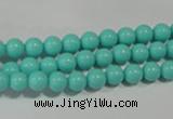 CTU1382 15.5 inches 6mm round synthetic turquoise beads