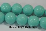 CTU1386 15.5 inches 14mm round synthetic turquoise beads