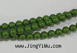 CTU1391 15.5 inches 5mm round synthetic turquoise beads