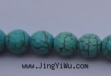 CTU14 15.5 inches 10mm faceted round blue turquoise beads Wholesale