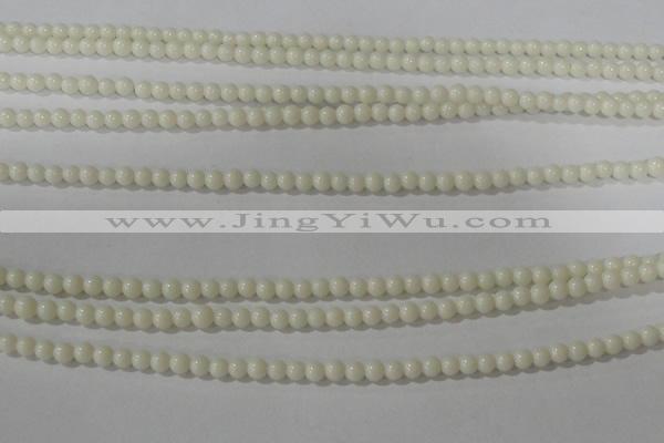 CTU1429 15.5 inches 2mm round synthetic turquoise beads