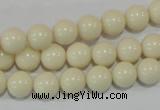 CTU1433 15.5 inches 8mm round synthetic turquoise beads