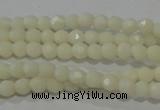 CTU1441 15.5 inches 3mm faceted round synthetic turquoise beads
