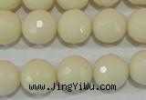 CTU1447 15.5 inches 16mm faceted round synthetic turquoise beads