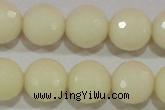 CTU1448 15.5 inches 18mm faceted round synthetic turquoise beads