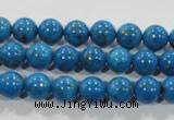 CTU1623 15.5 inches 10mm round synthetic turquoise beads