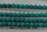 CTU1671 15.5 inches 4mm round synthetic turquoise beads