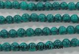 CTU1672 15.5 inches 6mm round synthetic turquoise beads
