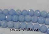 CTU1742 15.5 inches 6mm faceted round synthetic turquoise beads