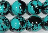 CTU1809 15.5 inches 20mm round synthetic turquoise beads