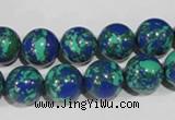 CTU1815 15.5 inches 12mm round synthetic turquoise beads