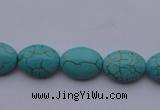 CTU19 15.5 inches 12*16mm oval blue turquoise strand beads Wholesale