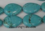 CTU1905 15.5 inches 18*25mm flat teardrop imitation turquoise beads