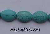 CTU20 15.5 inches 13*18mm oval blue turquoise strand beads Wholesale