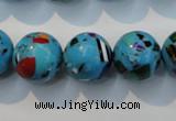 CTU2005 15.5 inches 14mm round synthetic turquoise beads
