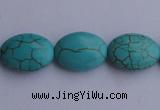 CTU21 15.5 inches 15*20mm oval blue turquoise strand beads Wholesale