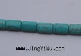 CTU24 15.5 inches 10*15mm rectangle blue turquoise beads Wholesale