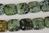 CTU2479 15.5 inches 14*14mm square African turquoise beads wholesale