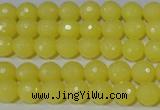 CTU2524 15.5 inches 6mm faceted round synthetic turquoise beads