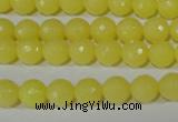 CTU2525 15.5 inches 8mm faceted round synthetic turquoise beads