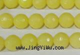 CTU2526 15.5 inches 10mm faceted round synthetic turquoise beads