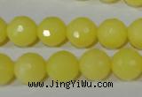 CTU2527 15.5 inches 12mm faceted round synthetic turquoise beads