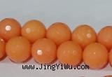 CTU2543 15.5 inches 12mm faceted round synthetic turquoise beads