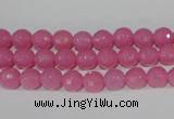 CTU2556 15.5 inches 6mm faceted round synthetic turquoise beads