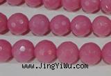 CTU2558 15.5 inches 10mm faceted round synthetic turquoise beads