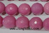 CTU2560 15.5 inches 14mm faceted round synthetic turquoise beads