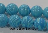 CTU2584 15.5 inches 12mm round synthetic turquoise beads