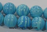 CTU2585 15.5 inches 14mm round synthetic turquoise beads