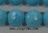 CTU2598 15.5 inches 20mm faceted round synthetic turquoise beads