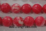 CTU2624 15.5 inches 12mm faceted round synthetic turquoise beads