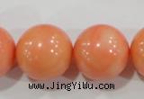 CTU2639 15.5 inches 20mm round synthetic turquoise beads
