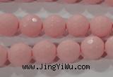 CTU2682 15.5 inches 10mm faceted round synthetic turquoise beads