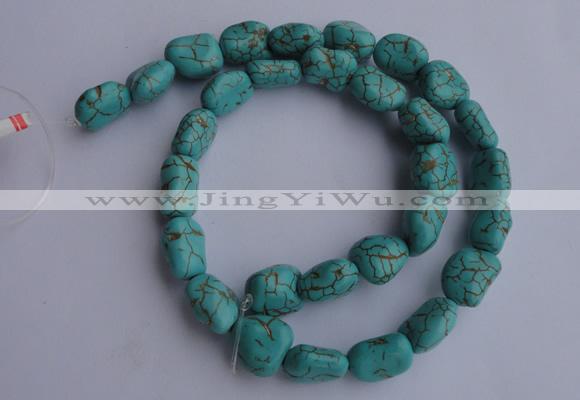 CTU31 15.5 inches 16*20mm freeform blue turquoise beads Wholesale