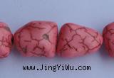 CTU33 15.5 inches 14*22mm freeform pink turquoise beads Wholesale