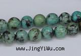 CTU427 15.5 inches 8mm round African turquoise beads wholesale