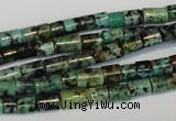 CTU485 15.5 inches 5*5mm - 5*8mm tube African turquoise beads wholesale
