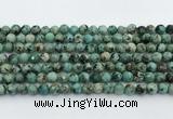 CTU518 15.5 inches 6mm faceted round African turquoise beads wholesale