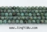 CTU520 15.5 inches 10mm faceted round African turquoise beads wholesale