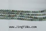 CTU563 15.5 inches 6mm round matte african turquoise beads