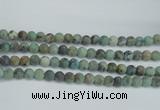 CTU565 15.5 inches 10mm round matte african turquoise beads