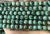 CTU582 15.5 inches 8mm round natural african turquoise beads