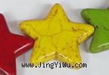 CTU731 15.5 inches 40*40mm star dyed turquoise beads wholesale