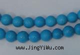 CTU823 15.5 inches 8mm round dyed turquoise beads wholesale