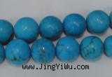 CTU825 15.5 inches 12mm round dyed turquoise beads wholesale