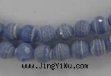 CTU920 15.5 inches 4mm faceted round synthetic turquoise beads