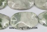CTW307 15.5 inches 20*30mm wavy oval peace stone beads